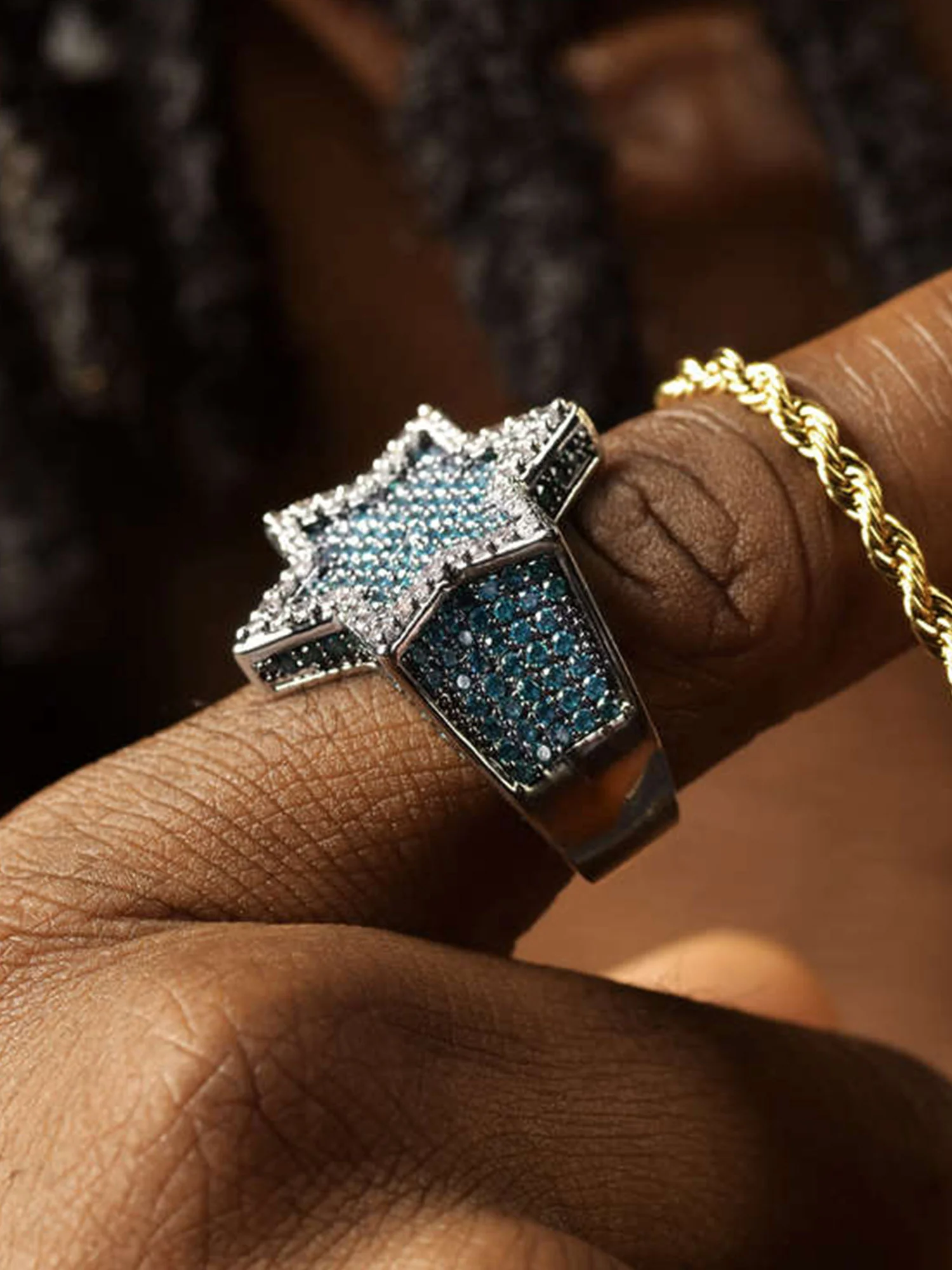Iced Star Of David Ring - Image 4